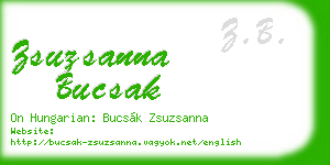 zsuzsanna bucsak business card