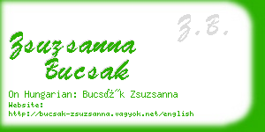 zsuzsanna bucsak business card